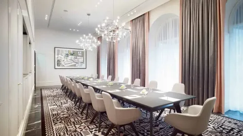 Elegant and bright conference space with a terrace