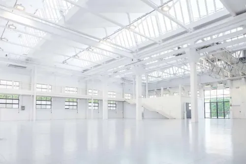 Radiant White Space With Fantastic Skylights for Captivating Creative Events