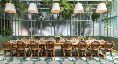 Botanical-Inspired Space for Private Company Luncheons