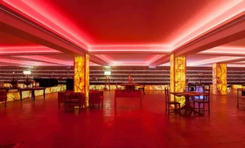Large event hall with marvelous wine wall