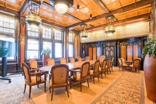 Ornate Neo-Renaissance Room for High-Level Board Meetings