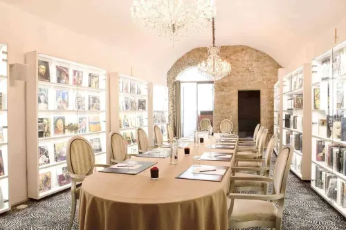 Refined Literary Salon With Neoclassical Charm for Exclusive Meetings