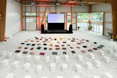 Rustic Beach-Style Hall With White Sand Floor for Unique Celebrations