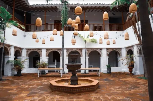 Spanish Colonial Architecture With Symmetrical Arches for Timeless Events