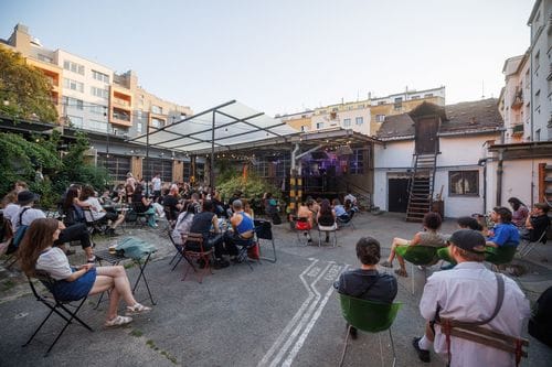 Colourful Courtyard With Vibrant Design for Festivals and Events