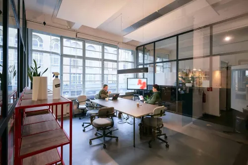 Bright Boardroom With Floor-to-Ceiling Windows for Focused Meetings
