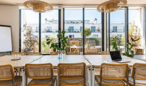 Scandinavian Studio With a Hanging Garden for Productive Management Meetings