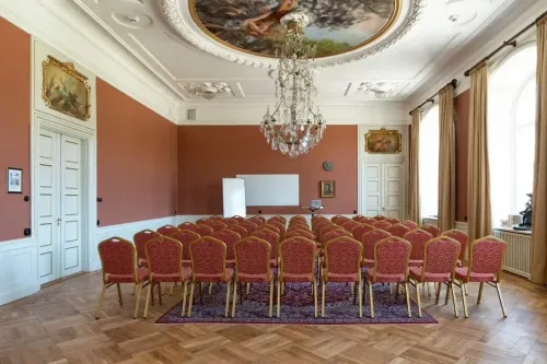 Elegant Baroque-Style Room With Frescoed Ceiling for Formal Meetings