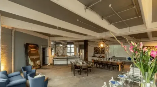 Eclectic Industrial Loft With Captivating Elegance for Vibrant Corporate Affairs