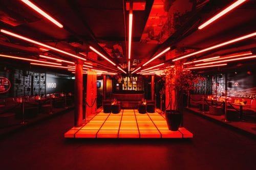 Immersive Neon Haven With an Asian Flair for Electrifying Mixers