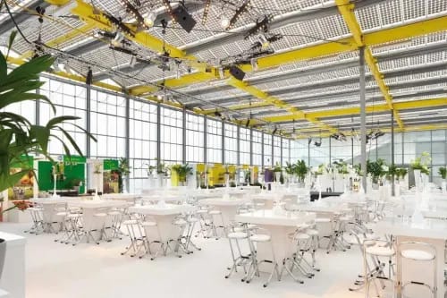 Massive Glass Pavilion for Large-Scale Trade Shows and Corporate Expos