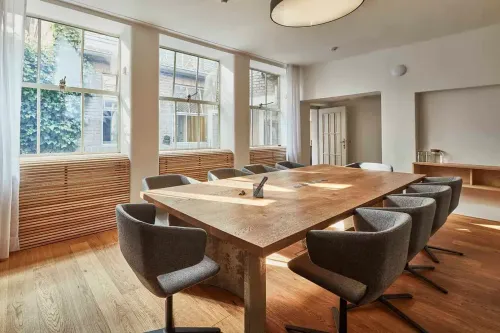 Minimalist Boardroom With Industrial Elegance for High-Profile Meetings