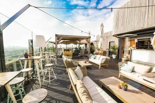 Sky-High Terrace With Stunning City Views for Chic Cocktail Parties