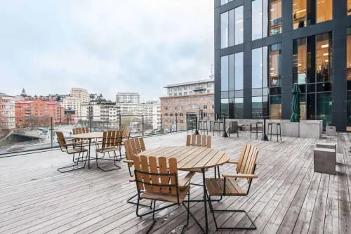 Panoramic Rooftop Terrace With Wooden Flooring for Scenic Corporate Gatherings