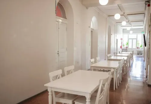 Bright Corridor With French Windows