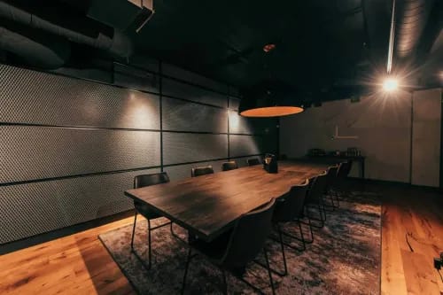 Elite Industrial Boardroom With Upscale Ambience for Sophisticated Meetings
