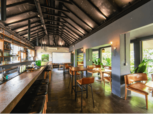 Sleek Jungle-Inspired Venue With Rustic Charm for Casual Gatherings