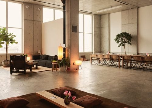 Contemporary Lounge With Industrial Finishes for Workshops