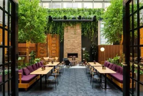Verdant Courtyard Space With Scandinavian Charm for Chic Corporate Affairs