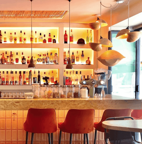 Romantic Spot With Unique Lighting and Lush Greenery for Networking