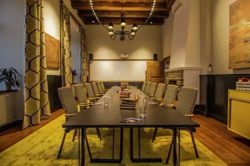 A Regal Timber-Beamed Boardroom for High-Calibre Corporate Affairs