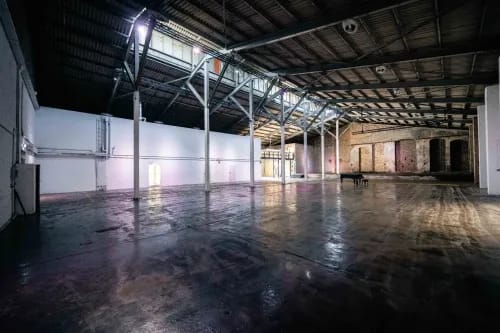 Former Railway Workshop With Steel Trusses and Yard for Exhibitions