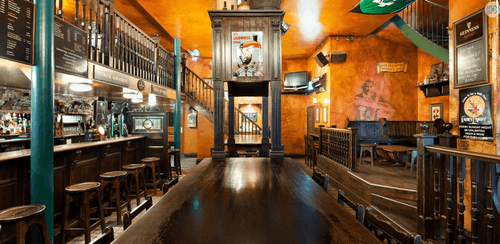 Rustic Irish Pub With Vibrant Atmosphere for Lively Happy Hour Events