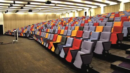 Vibrant Modern Auditorium With Acoustic Panelling for Inspiring Events