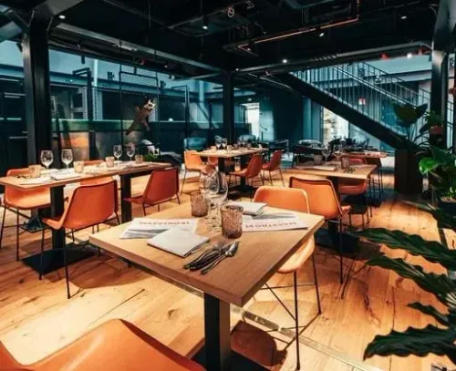 Urban-Chic Industrial Venue With Vibrant Setup for Stylish Gatherings