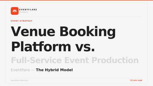 Venue Booking Platform vs. Full-Service Event Production: Which Does Your Corporate Event Actually Need?
