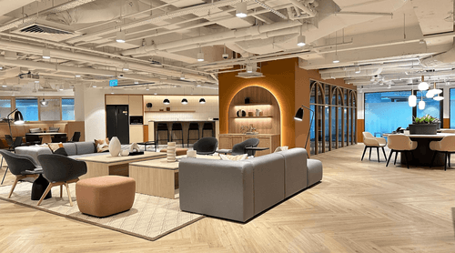 Contemporary Hub With Stylish Workspaces for Focused Team Meetings
