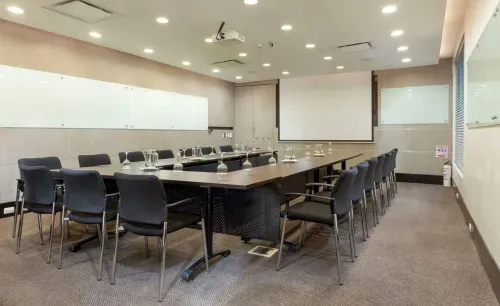 Sophisticated Boardroom With Advanced Tech for Elegant Meetings