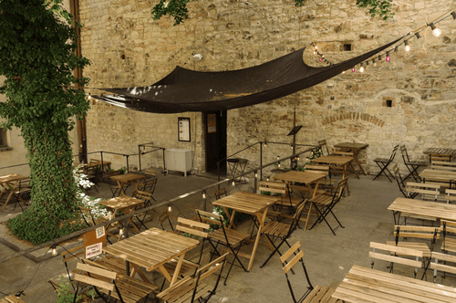 Rustic Garden Terrace With Artistic Flair for Dynamic Receptions