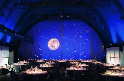 Illuminated Marquee With a Spectacular Backdrop for Captivating Galas & Shows