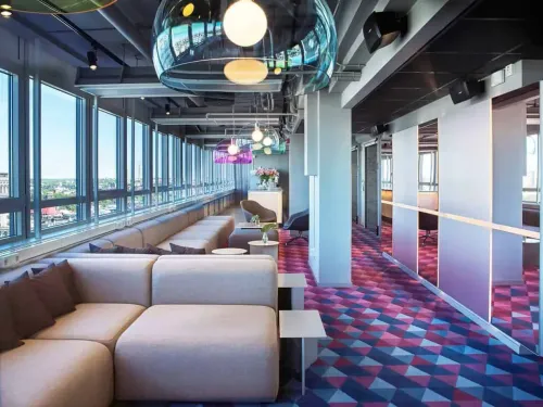 Spacious venue with views for a showcase event