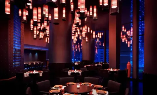 Thai-Inspired Venue With Exquisite Lighting for Unique Launch Events. JW Marriott Marquis Hotel Dubai. Tong Thai