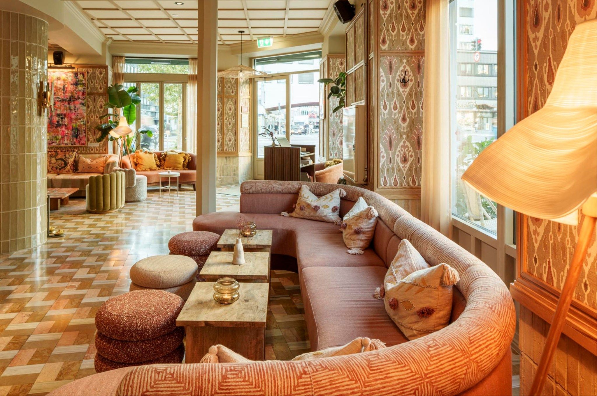 Elegant Beige and Cream Bar Lounge With Inspiring Decor for Networking ...