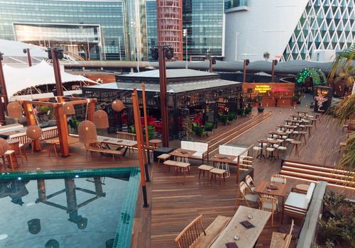 Lush Rooftop Oasis With Eclectic Decor for Vibrant Corporate Events. Soho Garden. The Terrace