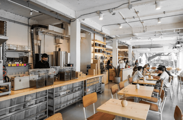 Bright Minimalist Cafe for Stimulating Networking Brunches in Bangkok