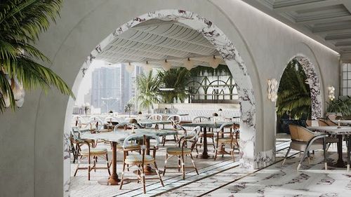 Glamorous Italian Riviera-Inspired Dining Space for Exclusive Dinners. Ristorante Loren